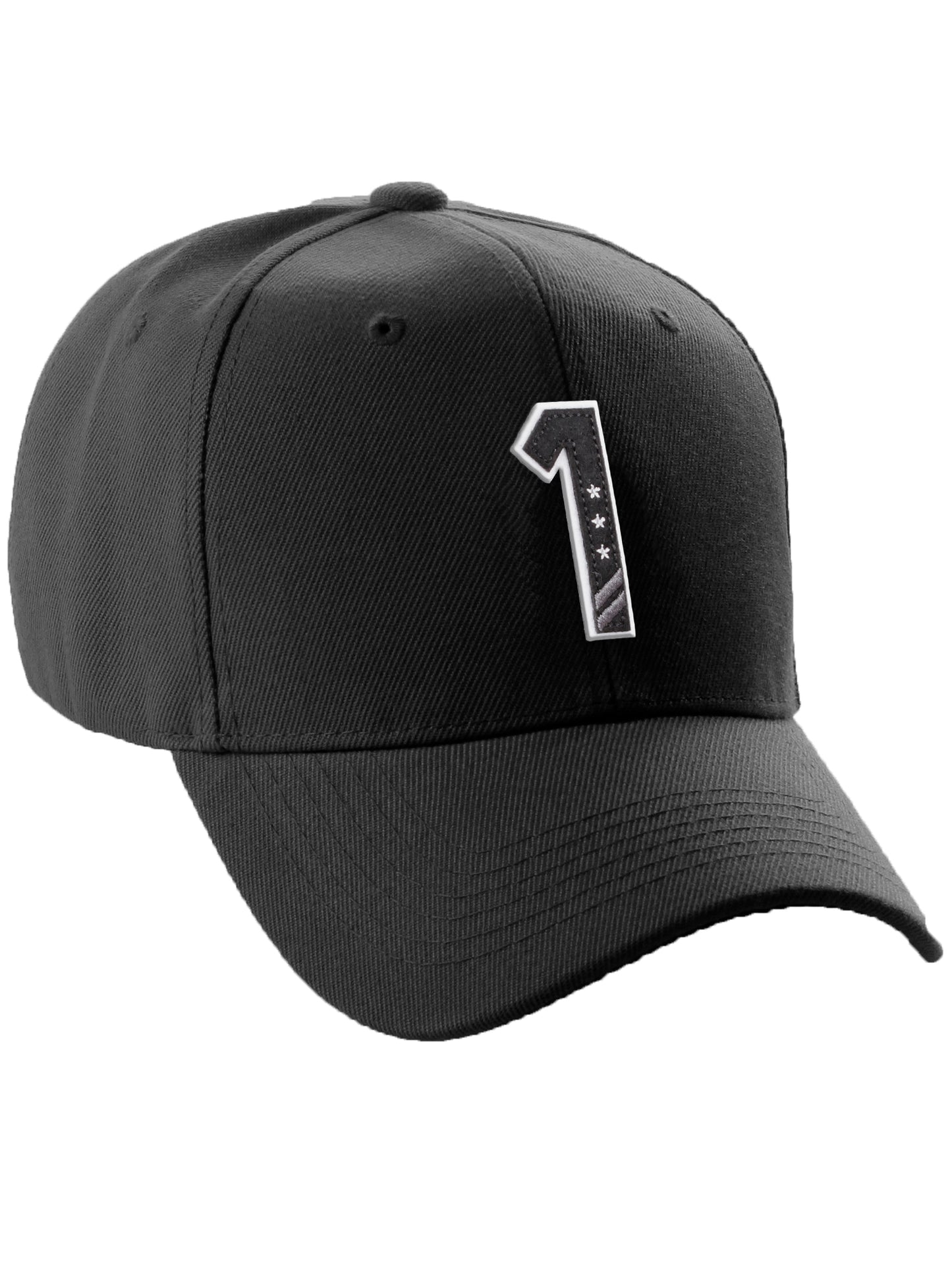 Daxton Structured Baseball Hat Cap 3D Alphabet A to Z Letter Number Initial