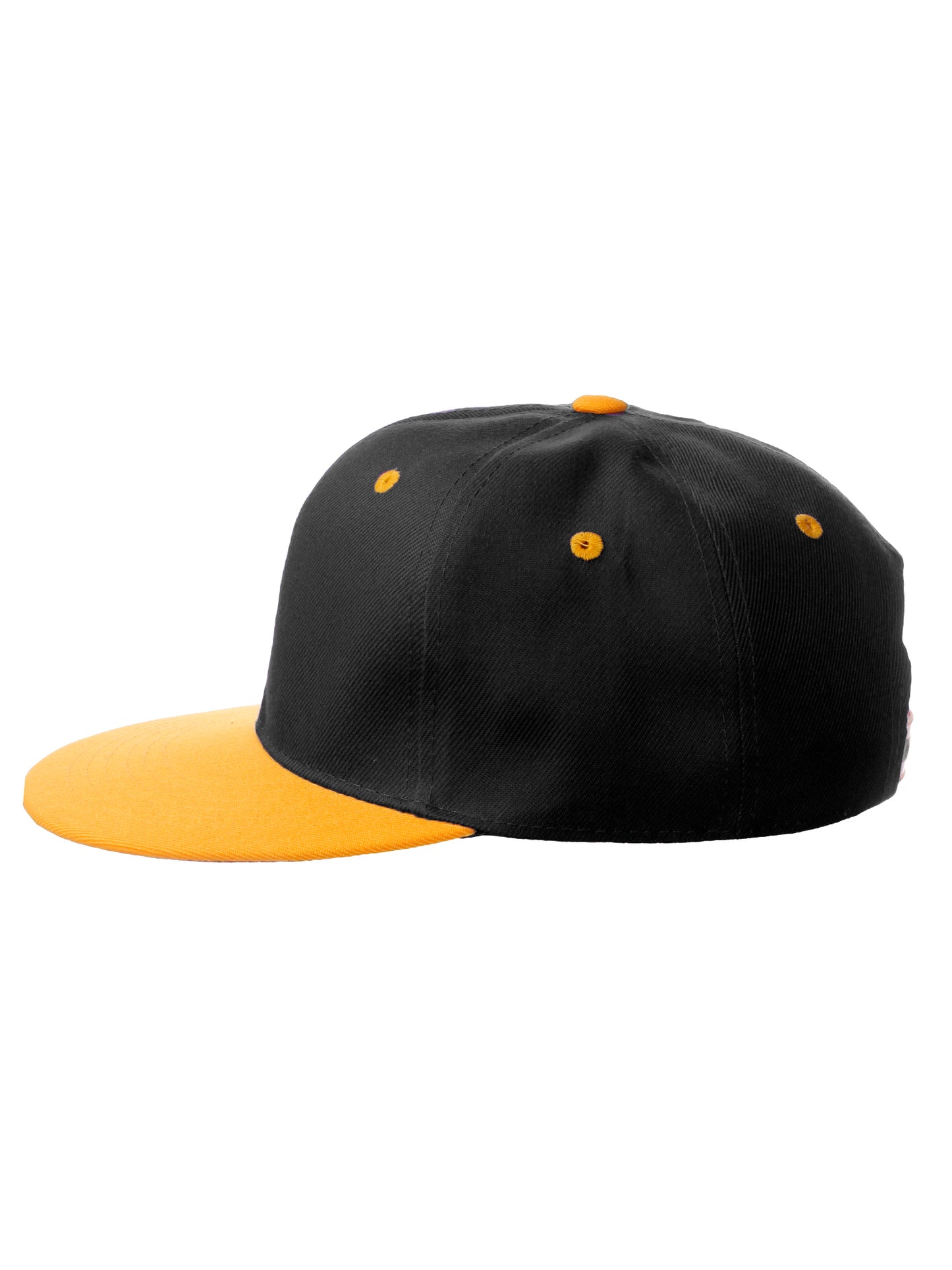 Classic Snapback Hat Custom A to Z Initial Letters, Black Gold Cap White Gold