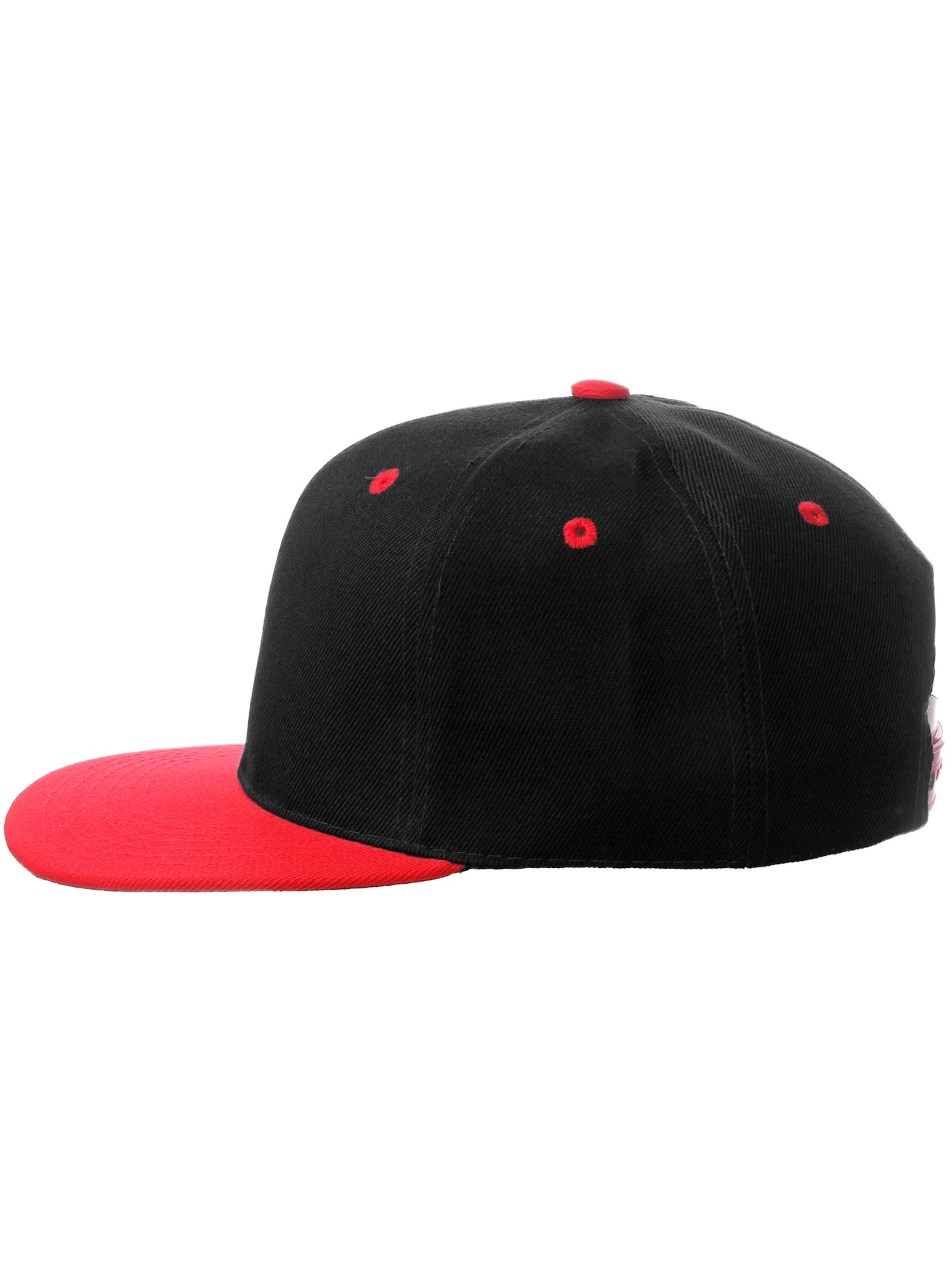 Classic Snapback Hat Custom A to Z Initial Letters, Black Red Cap White Red