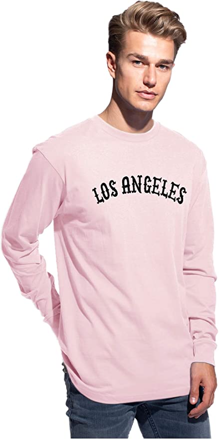 Daxton Retro Los Angeles Arch Font Long Sleeves Tshirt Soft Medium Weight