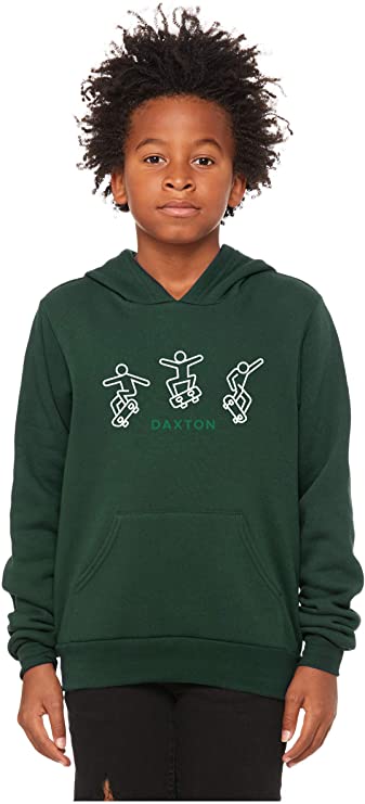 Daxton Skateboard Trick Design for Youth Unisex Hoodie Mid-weight Fleece Sweatshirt
