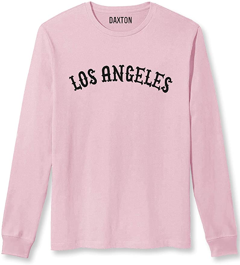Daxton Retro Los Angeles Arch Font Long Sleeves Tshirt Soft Medium Weight