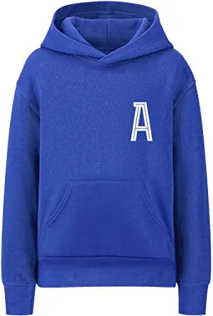 Daxton Youth Unisex Pullover Royal Hoodie Mid-Weight Fleece Sweater Custom White Numbers and Letters