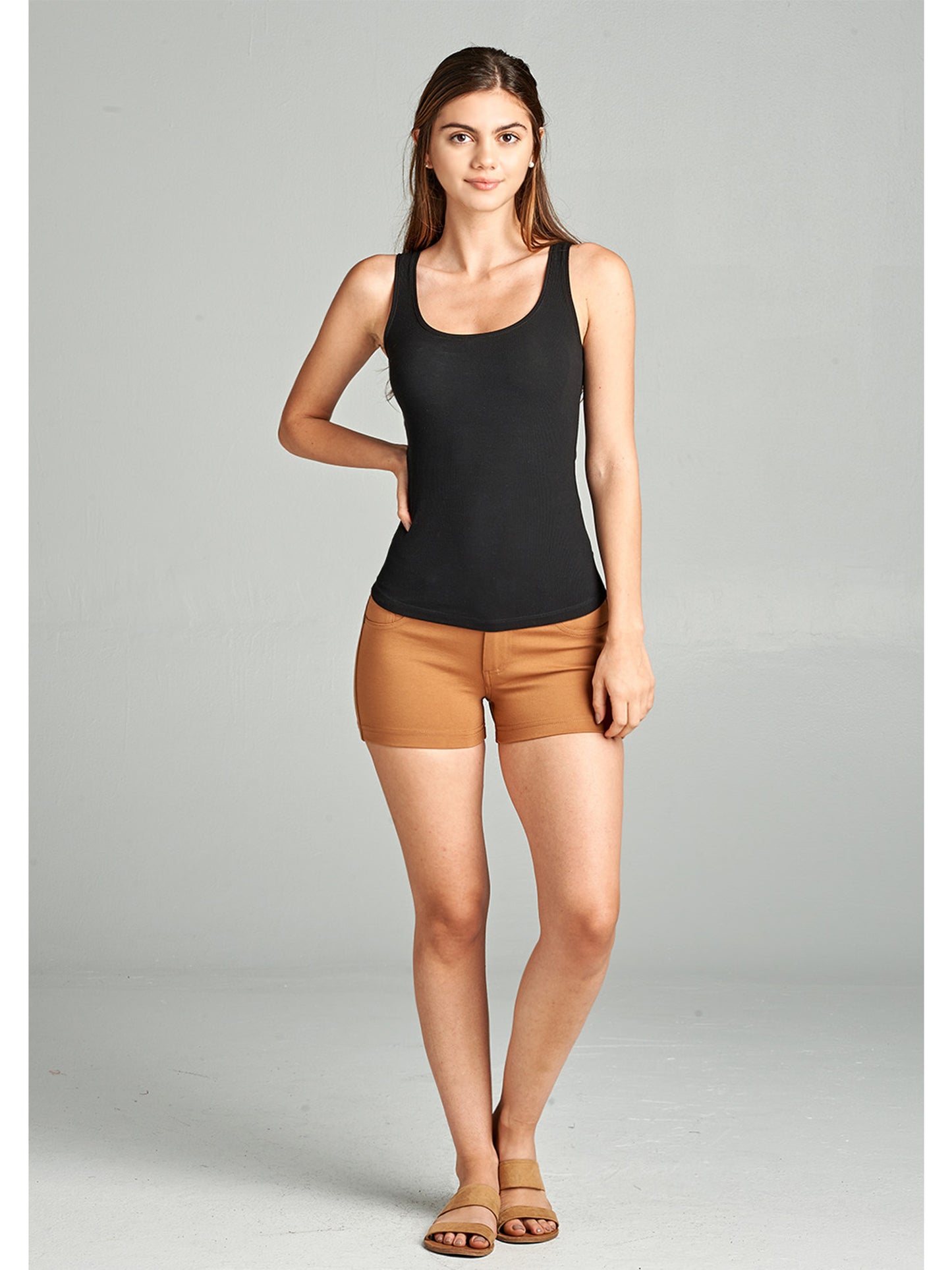 Emmalise Women's Summer Casual Stretchy Shorts, Junior Sizing