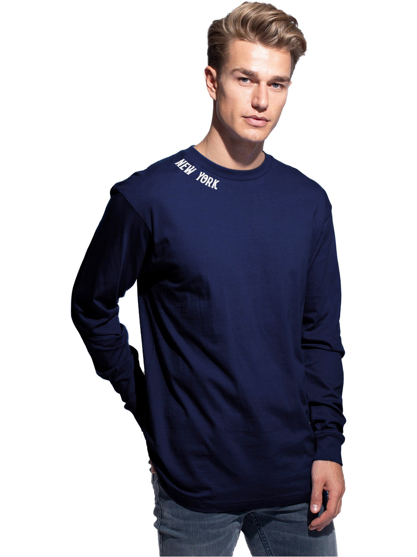Daxton Premium New York Men Long Sleeves T Shirt Ultra Soft Medium Weight Cotton