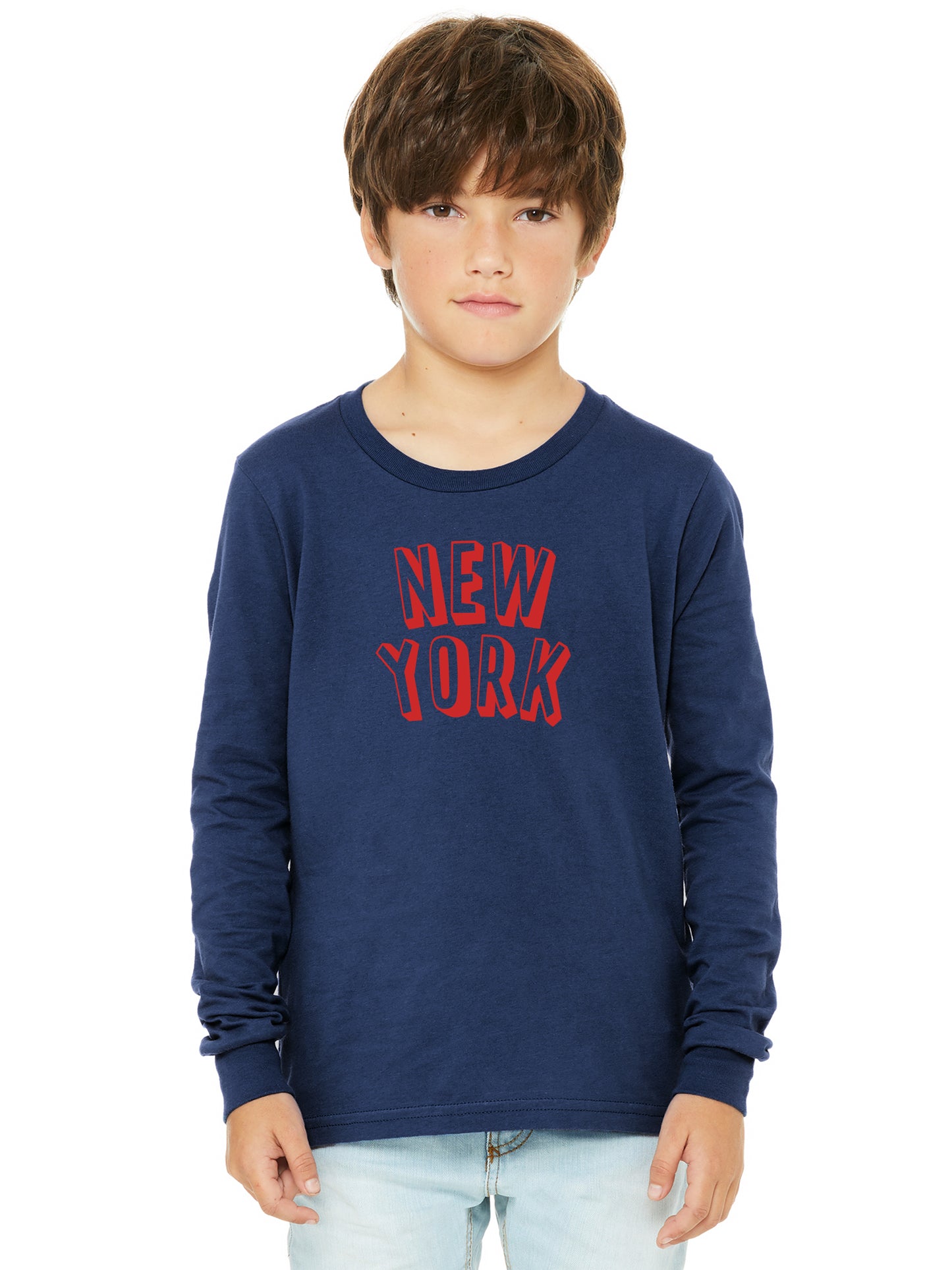 Daxton Youth Long Sleeve New York Basic Tshirt