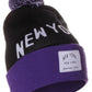 American Cities New York NY Arch Letters Pom Pom Knit Hat Cap Beanie