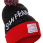 American Cities San Francisco Arch Letters Pom Pom Knit Hat Cap Beanie