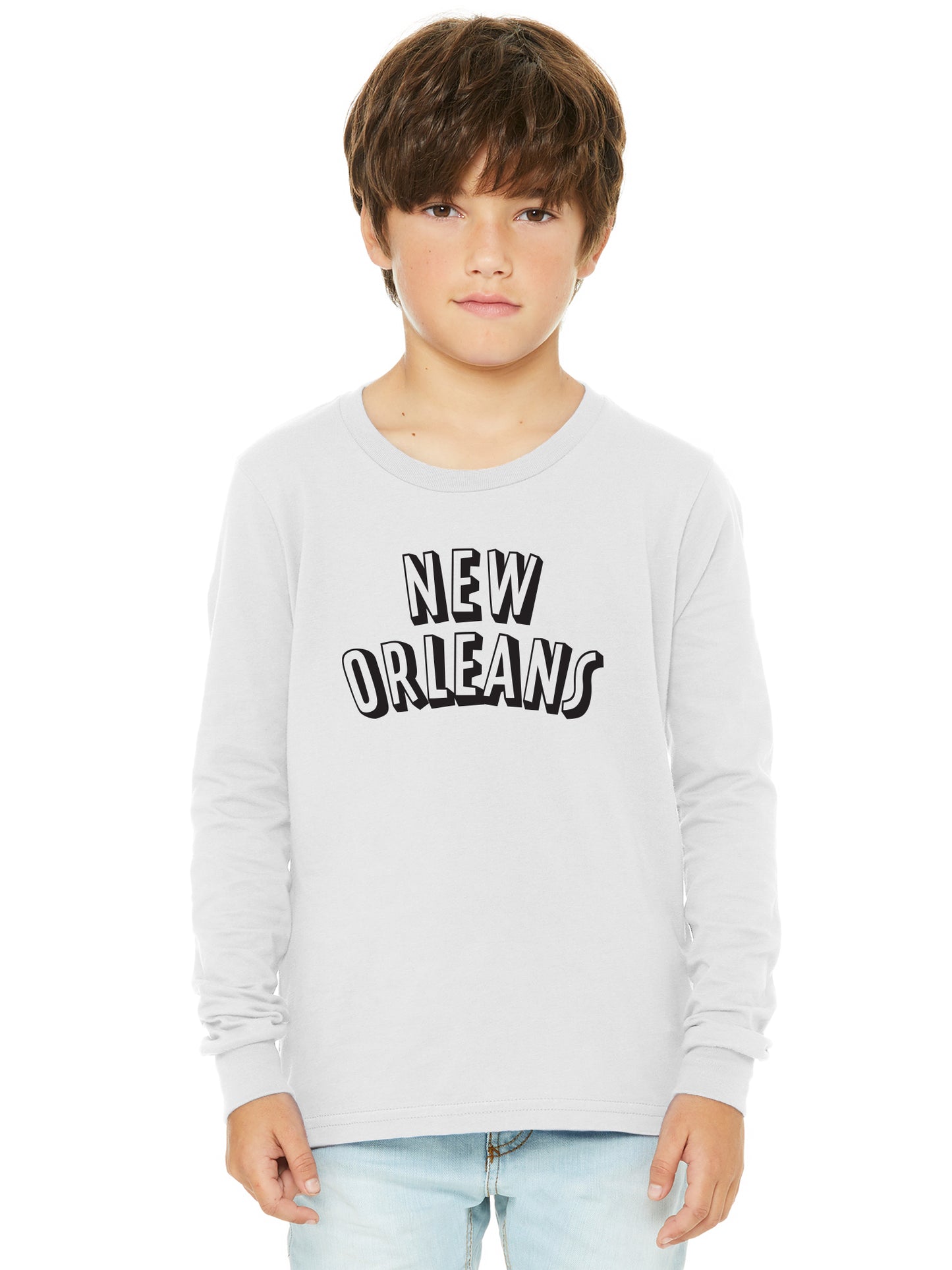 Daxton Youth Long Sleeve New Orleans Basic Tshirt