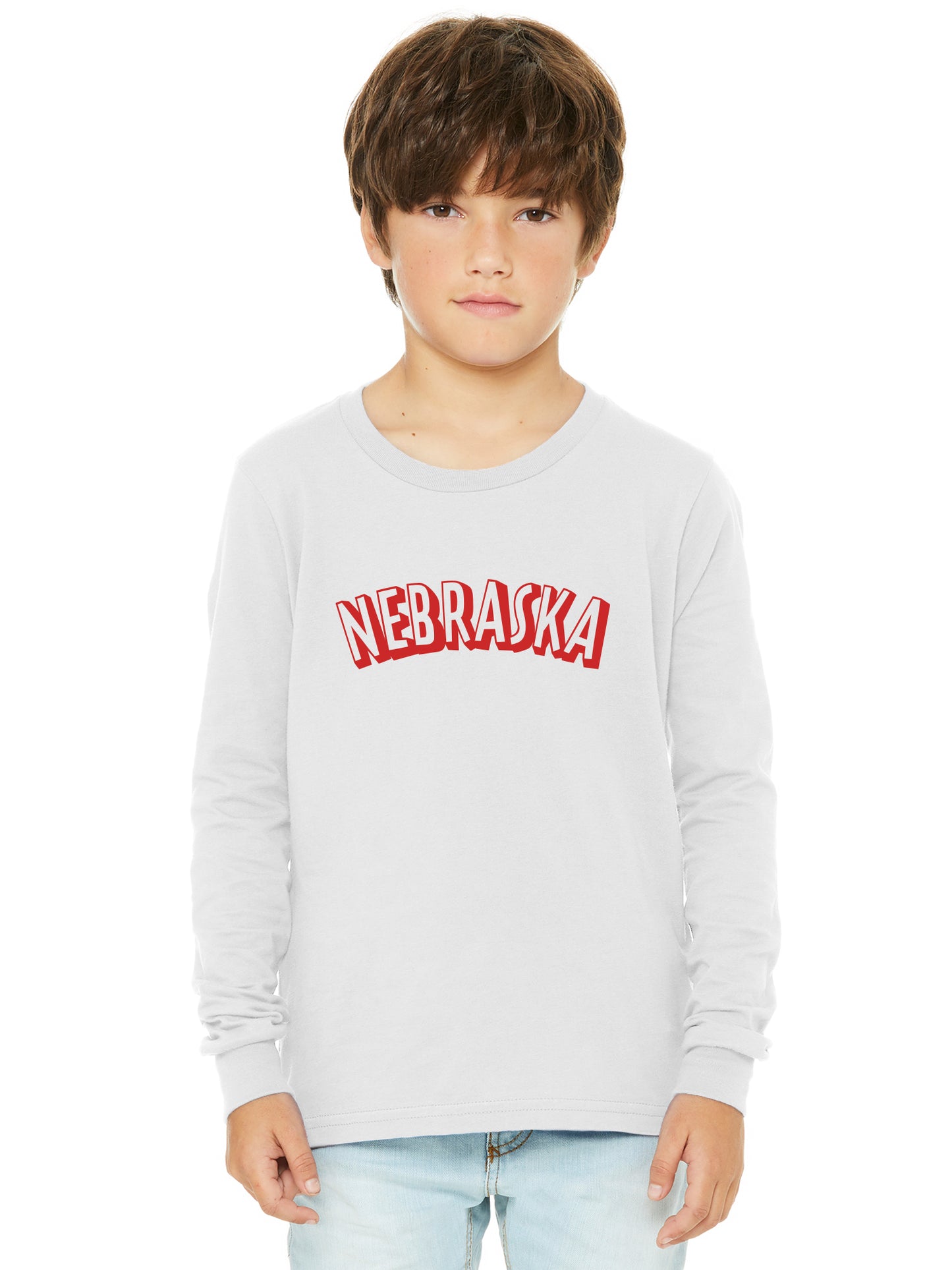 Daxton Youth Long Sleeve Nebraska Basic Tshirt