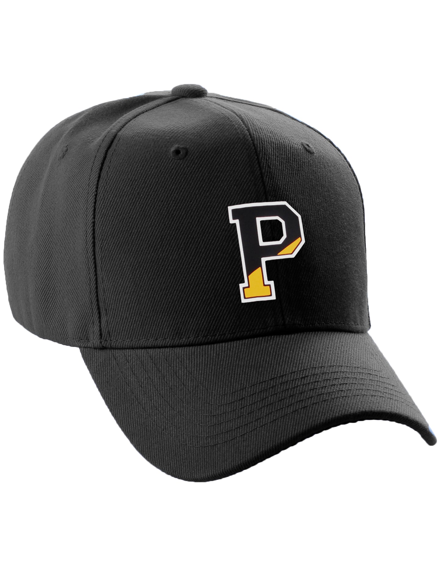 Daxton One Size Two Tone Initial Numbers Letters Structured Baseball Hat