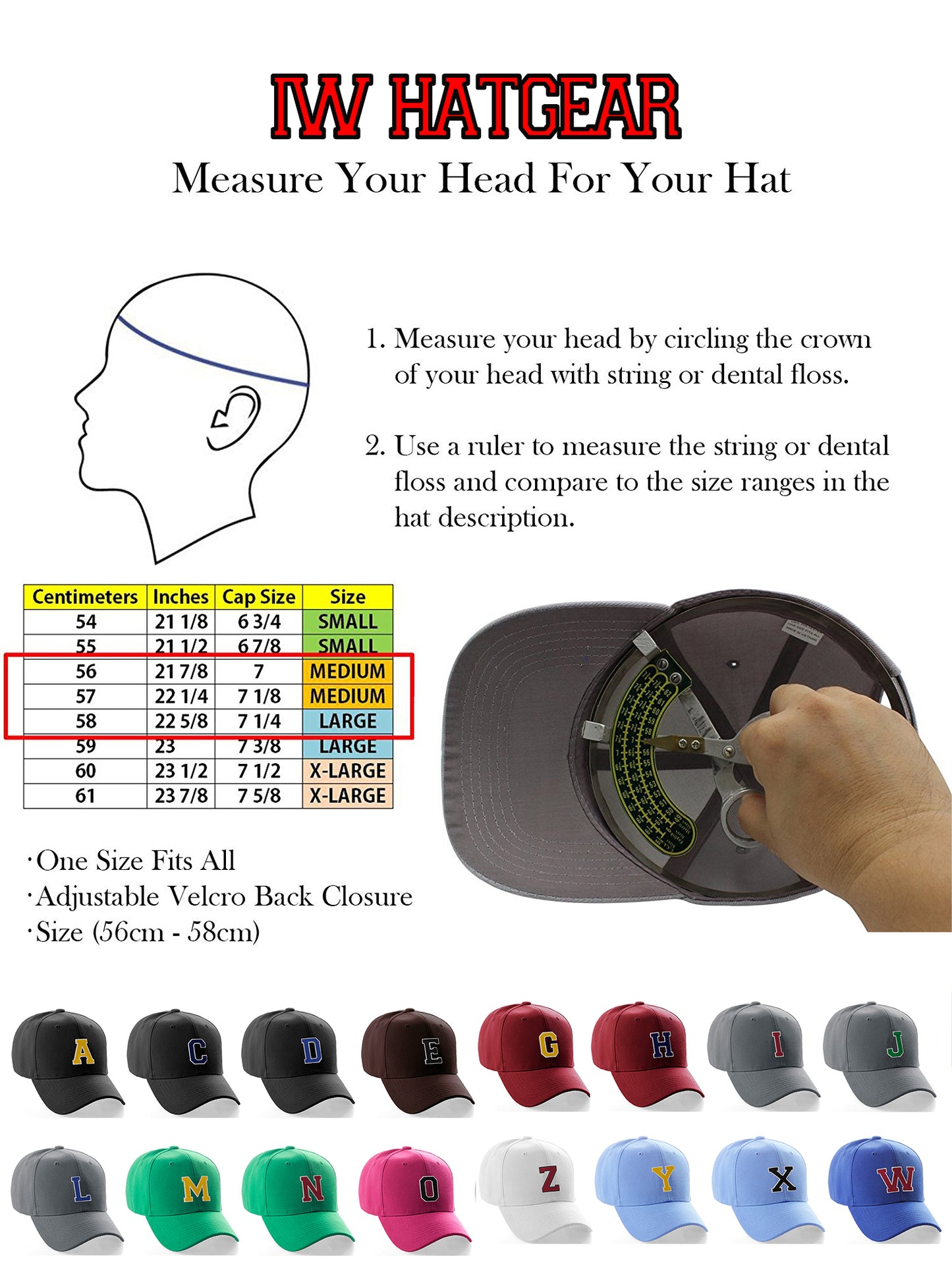 Classic Structured Baseball Hat Custom Referee Letters Adjustable Curved Visor