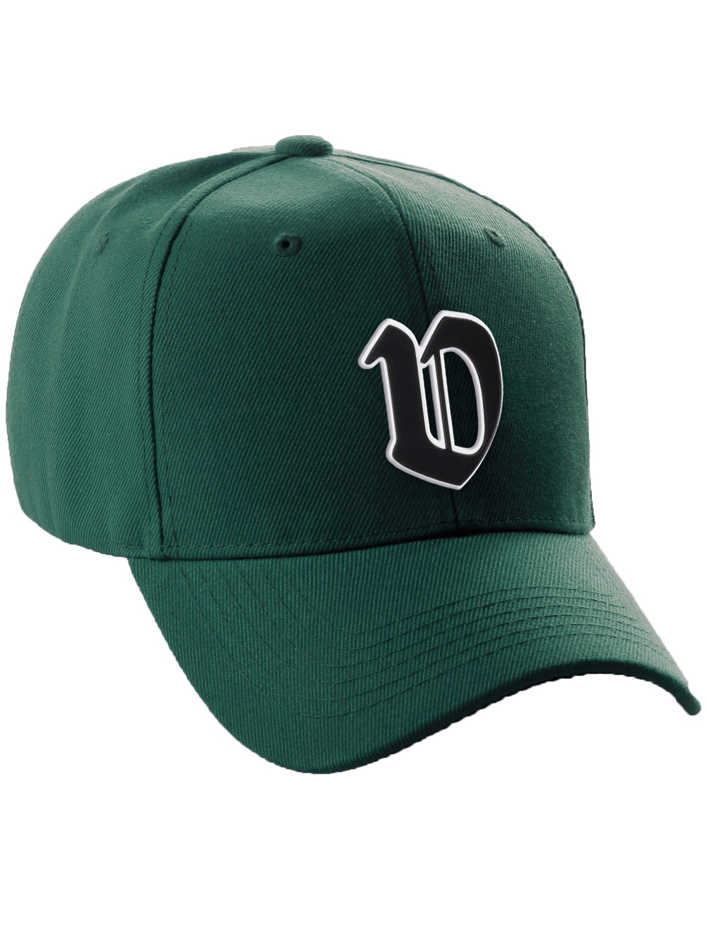 Daxton Structured Baseball Hat Cap Old English A to Z Letter Number Initial