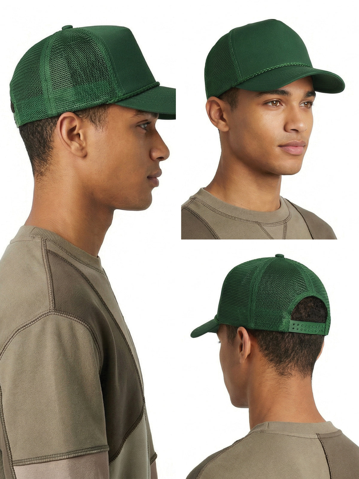 Lu Originals 5-Panel Trucker Cotton Mesh Back - Structured High-Profile with Rope (Copy)