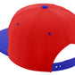 Classic Snapback Hat Custom A to Z Initial Letters, Red Royal Cap White Royal