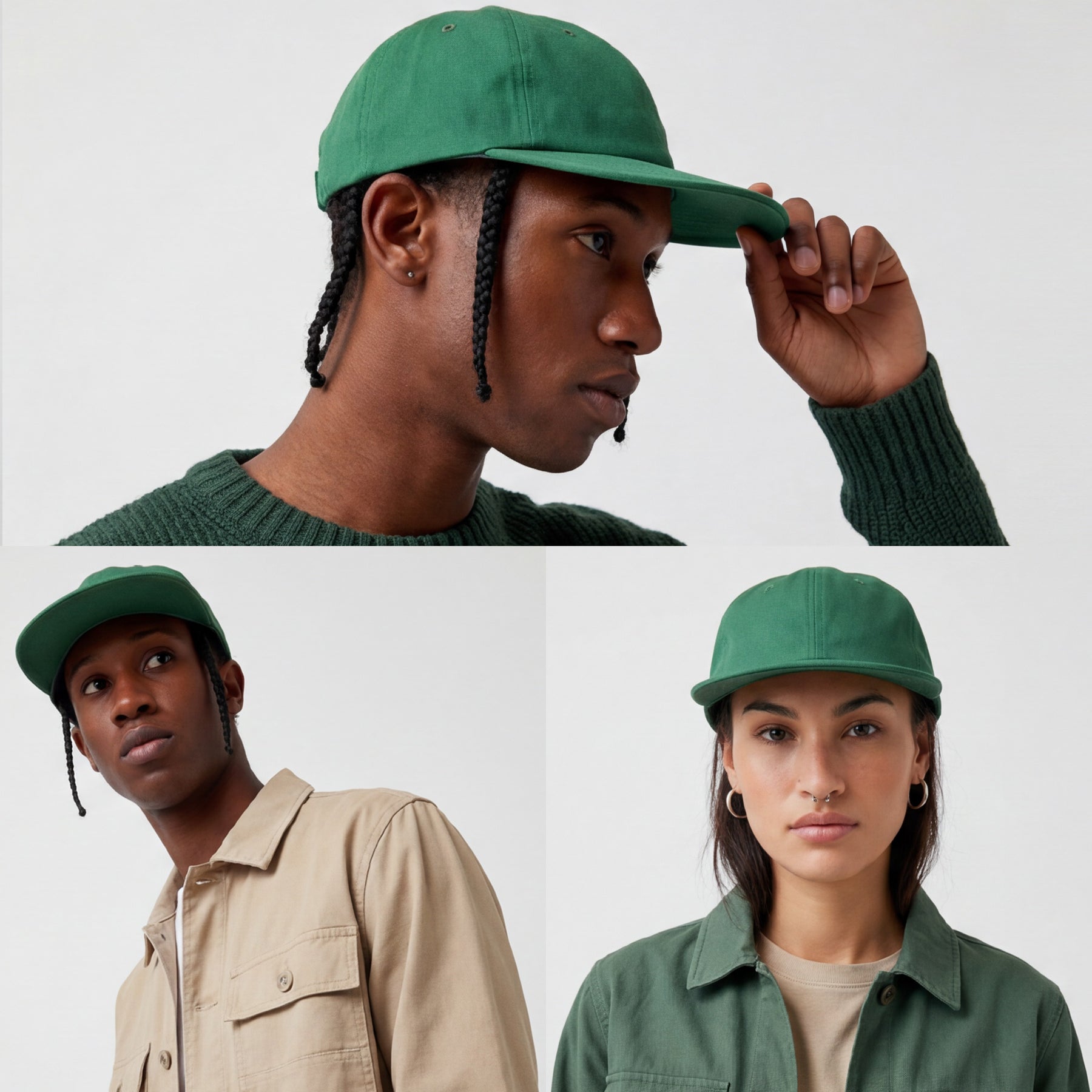 Unstructured Cotton Snapback Hat - Low Profile