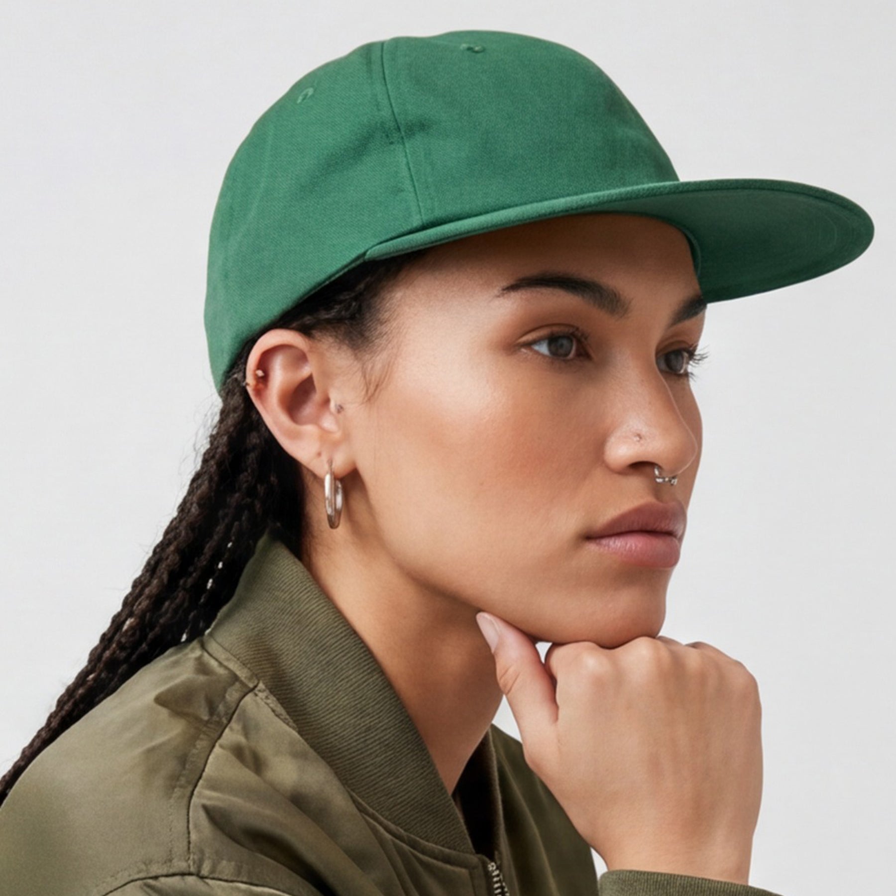 Unstructured Cotton Snapback Hat - Low Profile