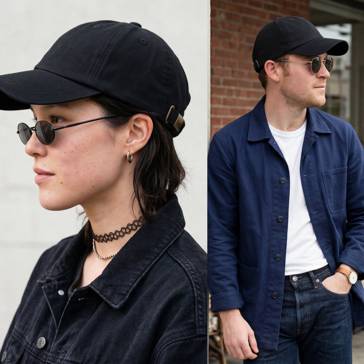 Classic Unstructured Cotton Dad Hat | Low-Profile 6-Panel Cap with Brass Buckle