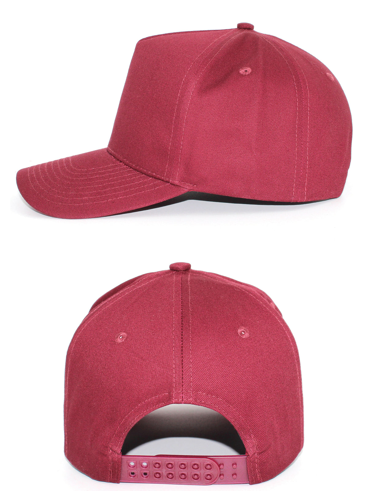 5-Panel Structured Snapback - High-Profile 100% Cotton Twill