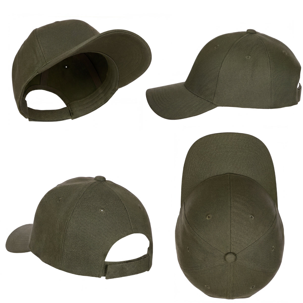 Classic Structured Baseball Hat | Mid-Profile Polyester Cap with Curved Visor