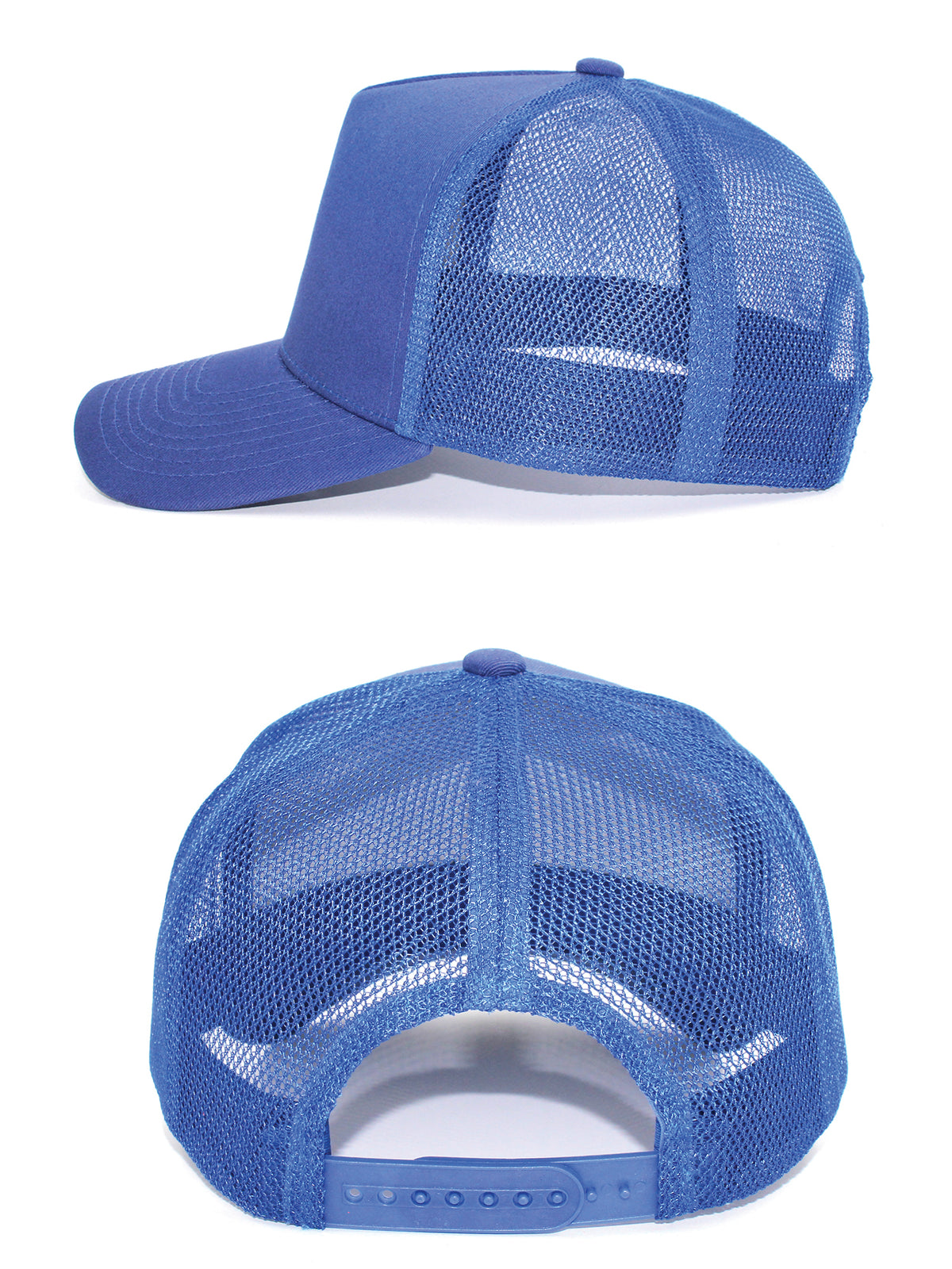 5-Panel High-Profile Cotton Mesh Trucker Hat