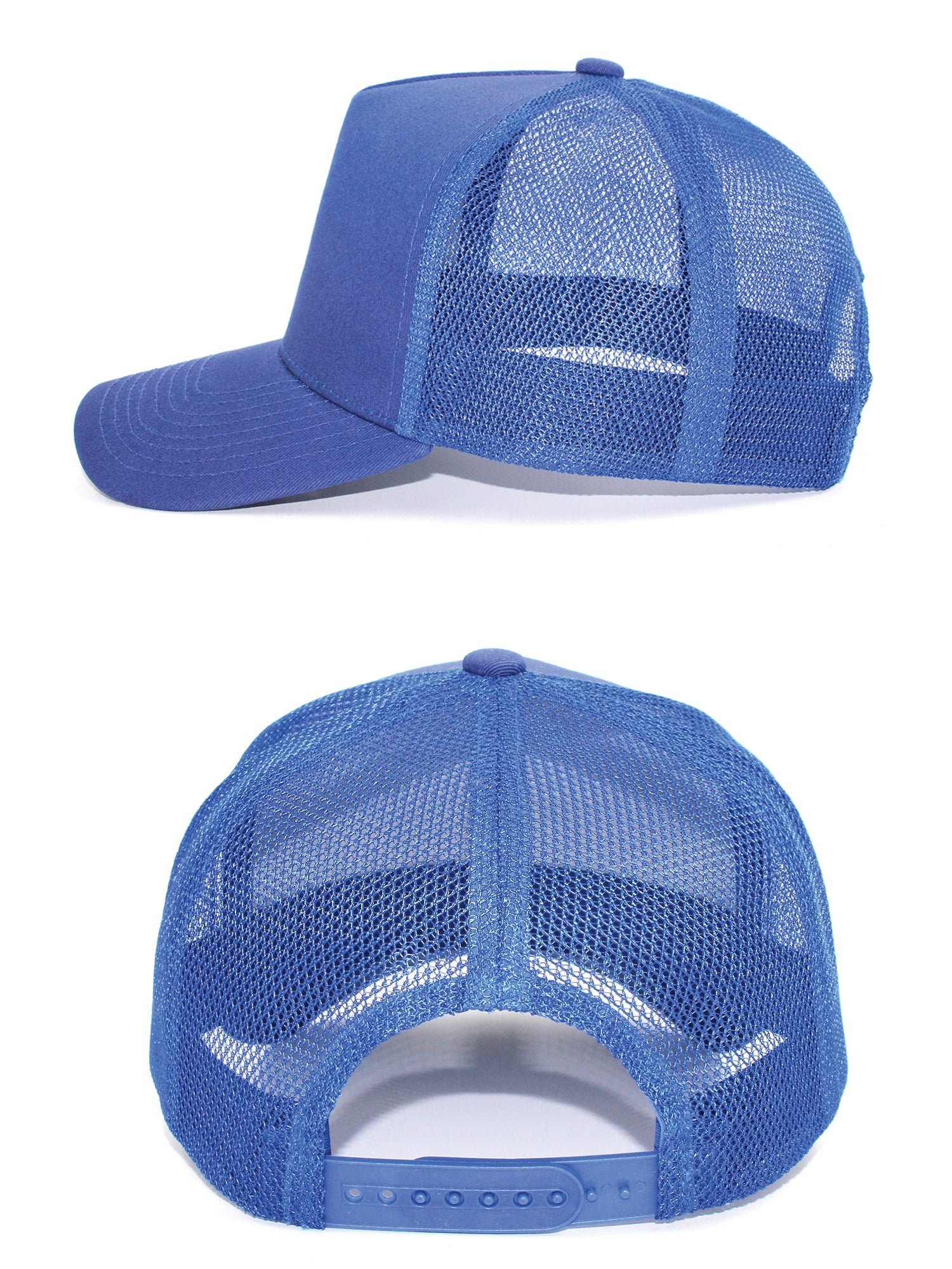 5-Panel High-Profile Cotton Mesh Trucker Hat