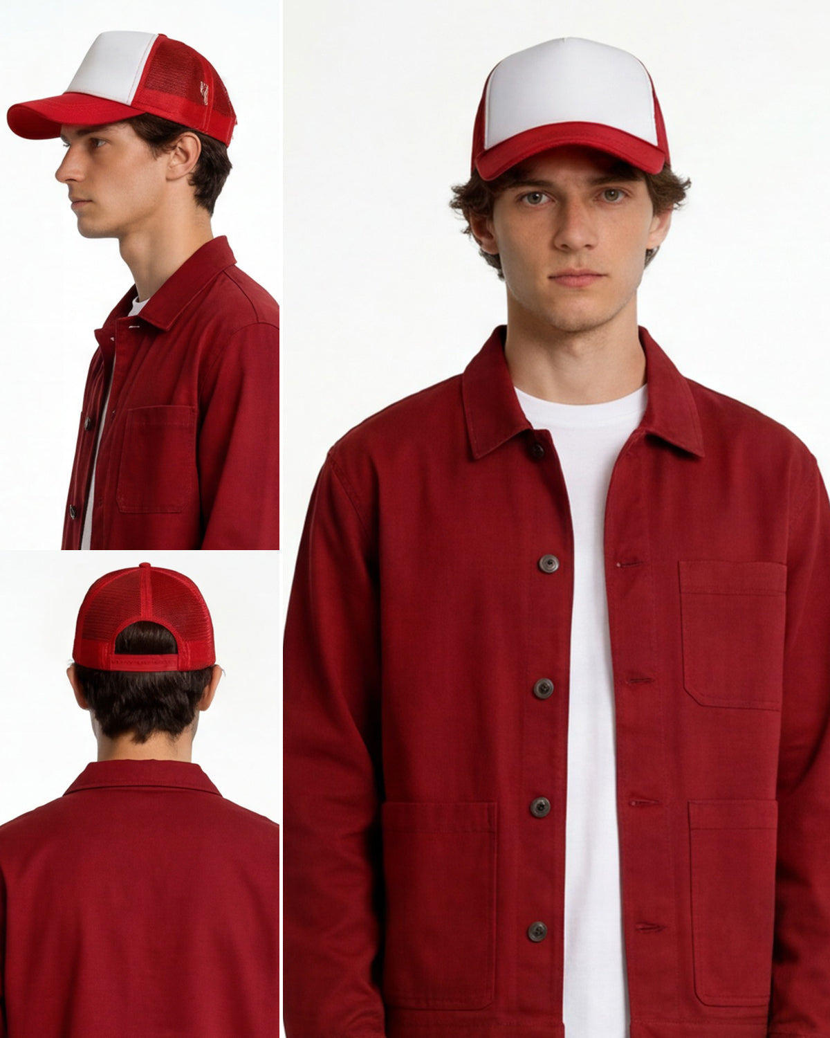 High-Profile 5-Panel Foam Trucker Hat with Rope