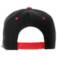 Classic Snapback Hat Custom A to Z Initial Letters, Black Red Cap White Red