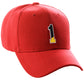 Daxton Two Tone Initial Numbers Letters Structured Red Hat