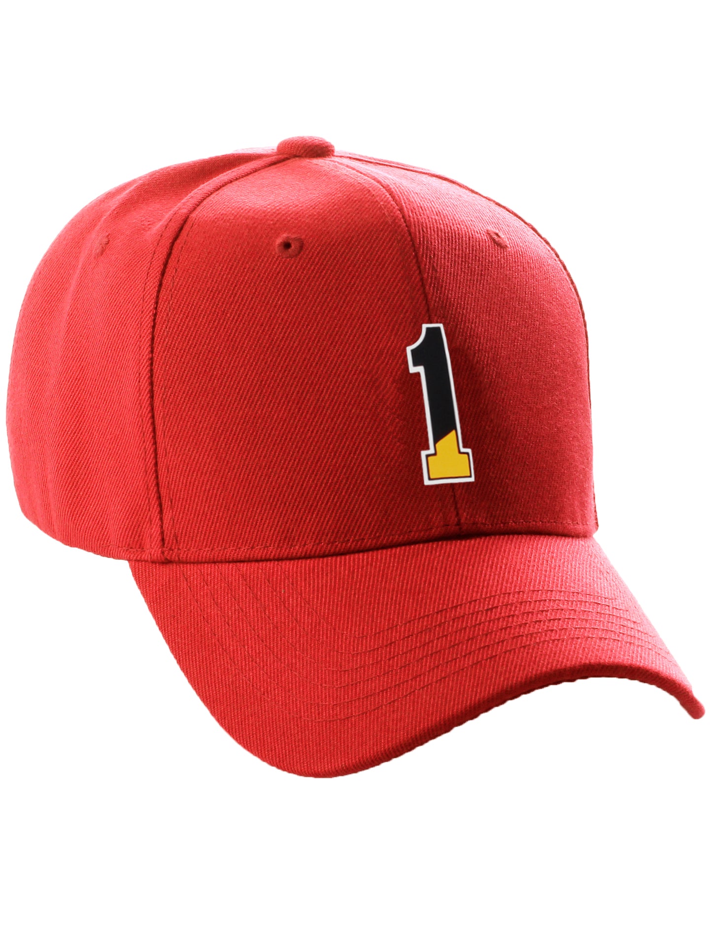 Daxton Two Tone Initial Numbers Letters Structured Red Hat