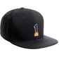 Daxton Classic Snapback Initial Numbers Letters Flat Bill Visor Black Cap