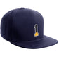 Daxton Classic Snapback Initial Numbers Letters Flat Bill Visor Navy Cap