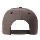 Classic Snapback Hat Custom A to Z Initial Letters, Charcoal Black Cap Wht Blk