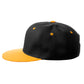 Classic Snapback Hat Custom A to Z Initial Letters, Black Gold Cap White Gold