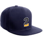 Daxton Classic Snapback Initial Numbers Letters Flat Bill Visor Navy Cap