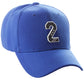 Daxton Structured Baseball Hat Cap 3D Alphabet A to Z Letter Number Initial