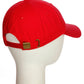 Customized Letter Initial Baseball Hat A to Z Team Colors, Red Cap White Black
