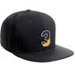 Daxton Classic Snapback Initial Numbers Letters Flat Bill Visor Black Cap