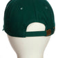 Custom Hat A to Z Initial Letters Classic Baseball Cap, Dk Green Hat Black White