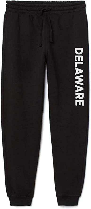 Daxton Adult Unisex Basic Black Jogger Sweatpants USA Cities States White Letters