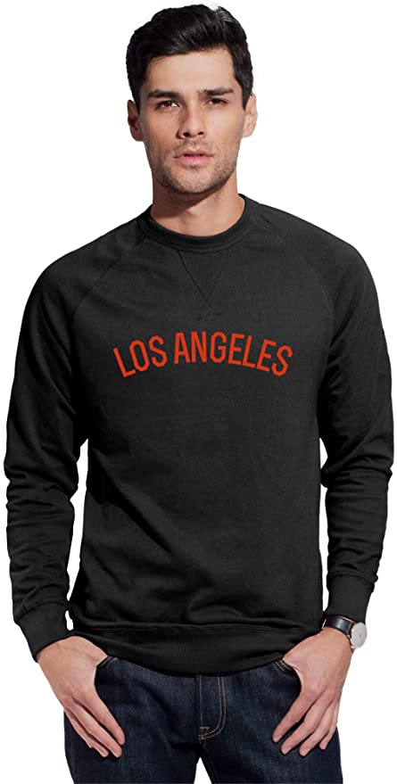 Daxton Los Angeles Sweatshirt Athletic Fit Pullover Crewneck French Terry Fabric
