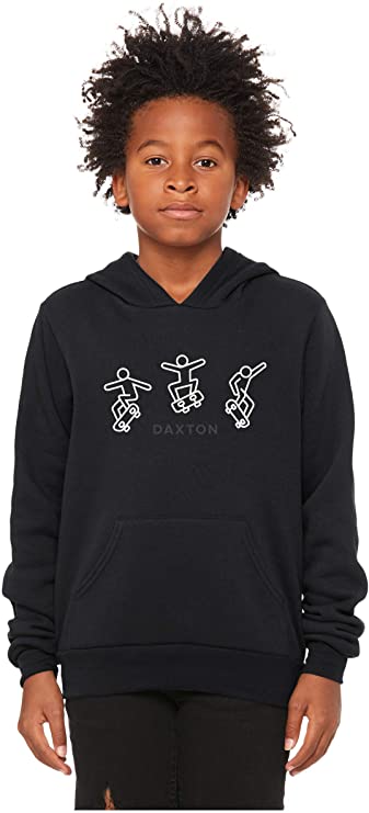 Daxton Skateboard Trick Design for Youth Unisex Hoodie Mid-weight Fleece Sweatshirt