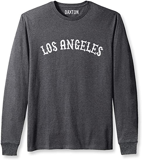 Daxton Retro Los Angeles Arch Font Long Sleeves Tshirt Soft Medium Weight