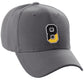 Daxton Two Tone Initial Numbers Letters Structured Baseball Charcoal Hat
