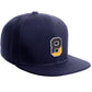 Daxton Classic Snapback Initial Numbers Letters Flat Bill Visor Navy Cap