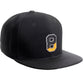 Daxton Classic Snapback Initial Numbers Letters Flat Bill Visor Black Cap