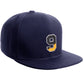 Daxton Classic Snapback Initial Numbers Letters Flat Bill Visor Navy Cap