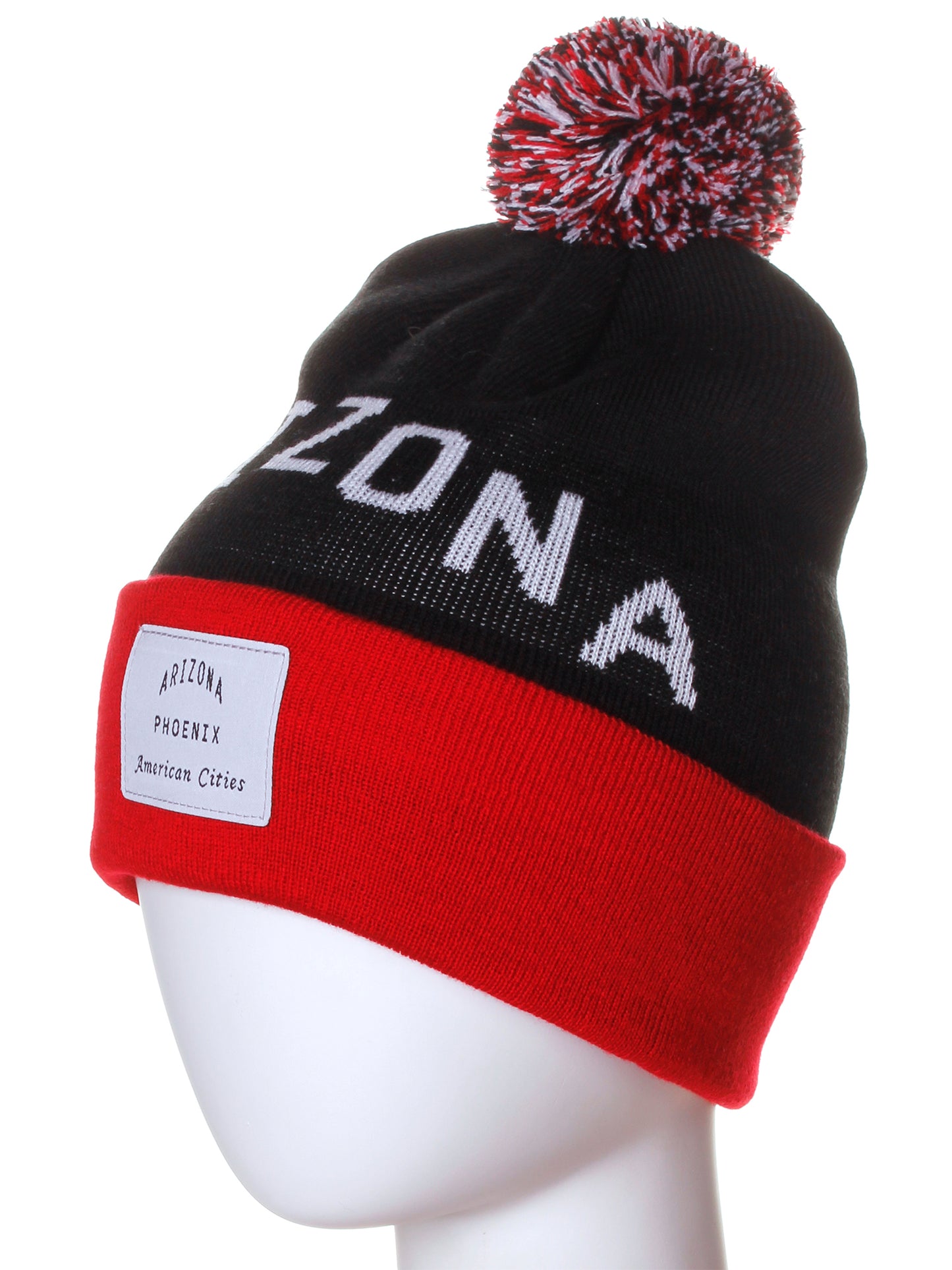 American Cities Arizona Phoenix Arch Letters Pom Pom Knit Hat Cap Beanie