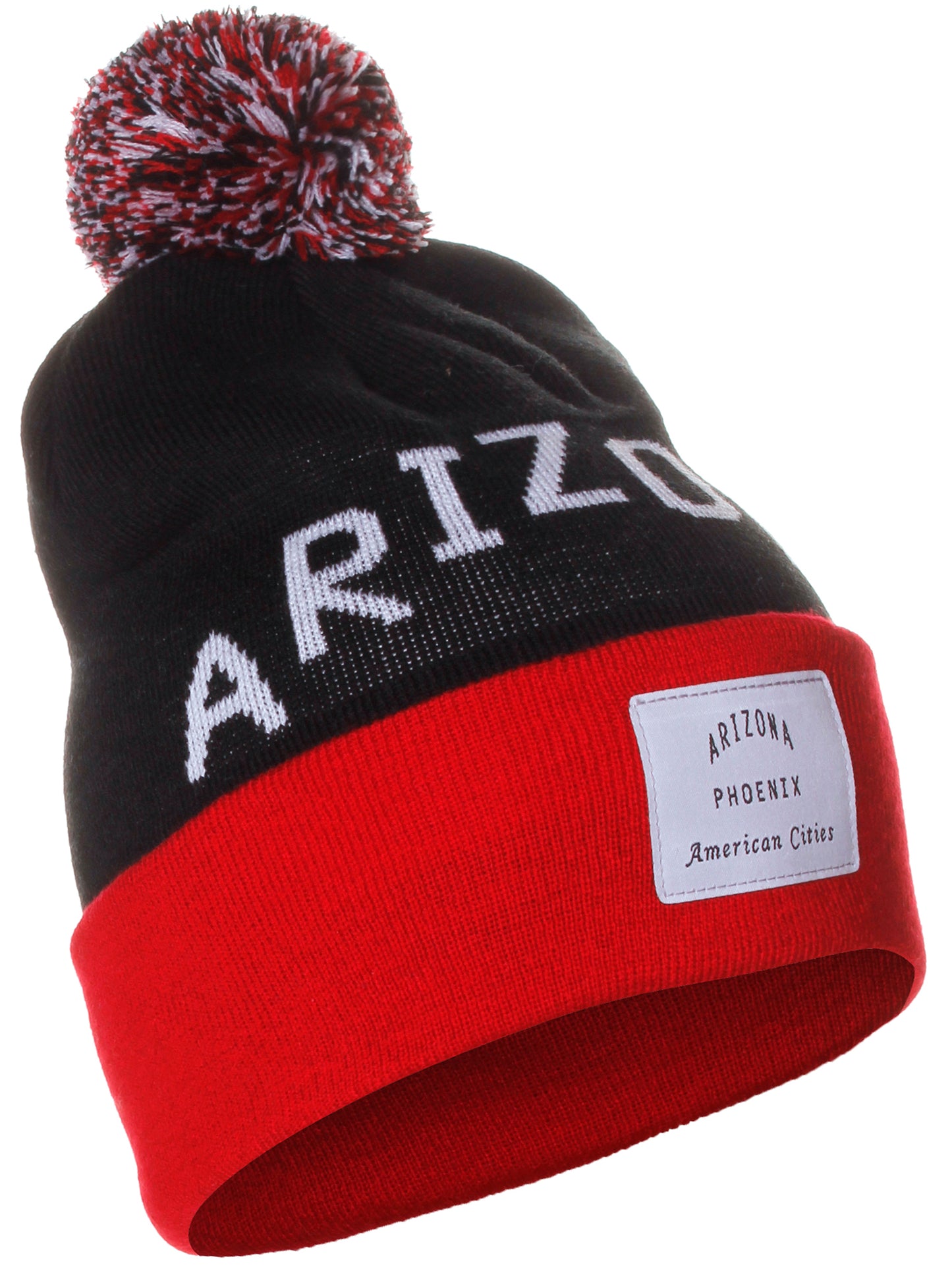 American Cities Arizona Phoenix Arch Letters Pom Pom Knit Hat Cap Beanie