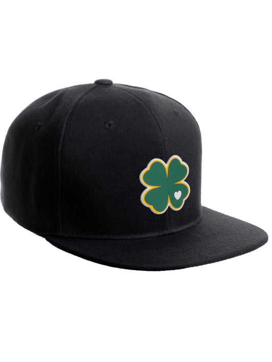 Daxton Classic Snapback St. Patrick Day 3D Lucky Clover Flat Visor Hat
